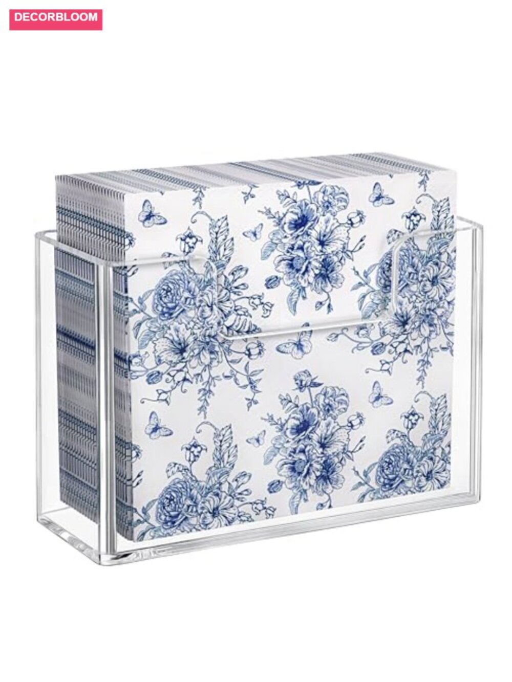 Acrylic Cocktail Napkin Holder Clear Vertical Kitchen Dispenser